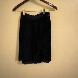 JCrew Size 00 navy pleated skirt